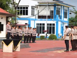 Kapolres Bintan Pimpin Upacara Serah Terima Jabatan Kasat Binmas dan Kapolsek Bintan Utara
