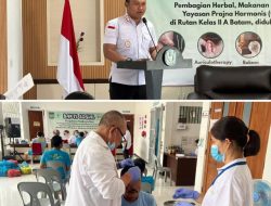 Rutan Batam Bekerja Sama dengan Yayasan Prajna Harmonis dan Dinkes Kota Batam Gelar Bakti Sosial Pengobatan Tradisional dan Pembagian Herbal Gratis