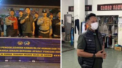 Rutan Kelas II A Batam  Bersama Aparat Penegak  Hukum Gelar Razia Hand Phone dan Narkoba
