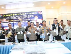 Konferensi Pers Ungkap Kasus Narkoba Jaringan Antar Provinsi dan Pemusnahan Barang Bukti di Wilayah Hukum Polresta Barelang