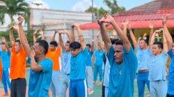 Jumat Sehat Ceria, Petugas dan Warga Binaan Rutan Batam Kompak Senam Pagi