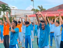 Jumat Sehat Ceria, Petugas dan Warga Binaan Rutan Batam Kompak Senam Pagi